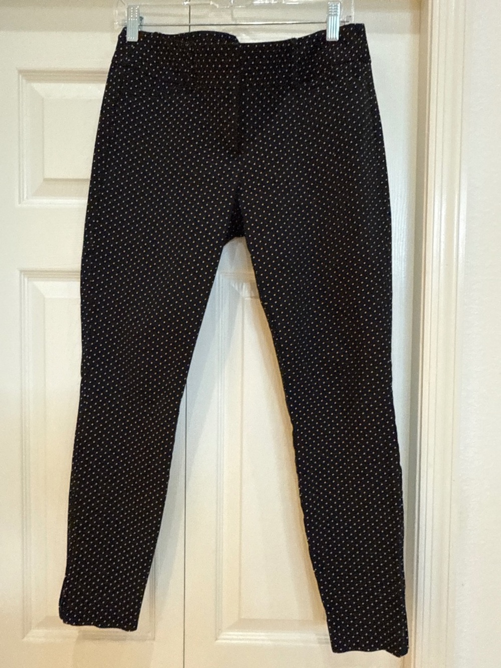 Loft polka dot pants, black and white, size 4